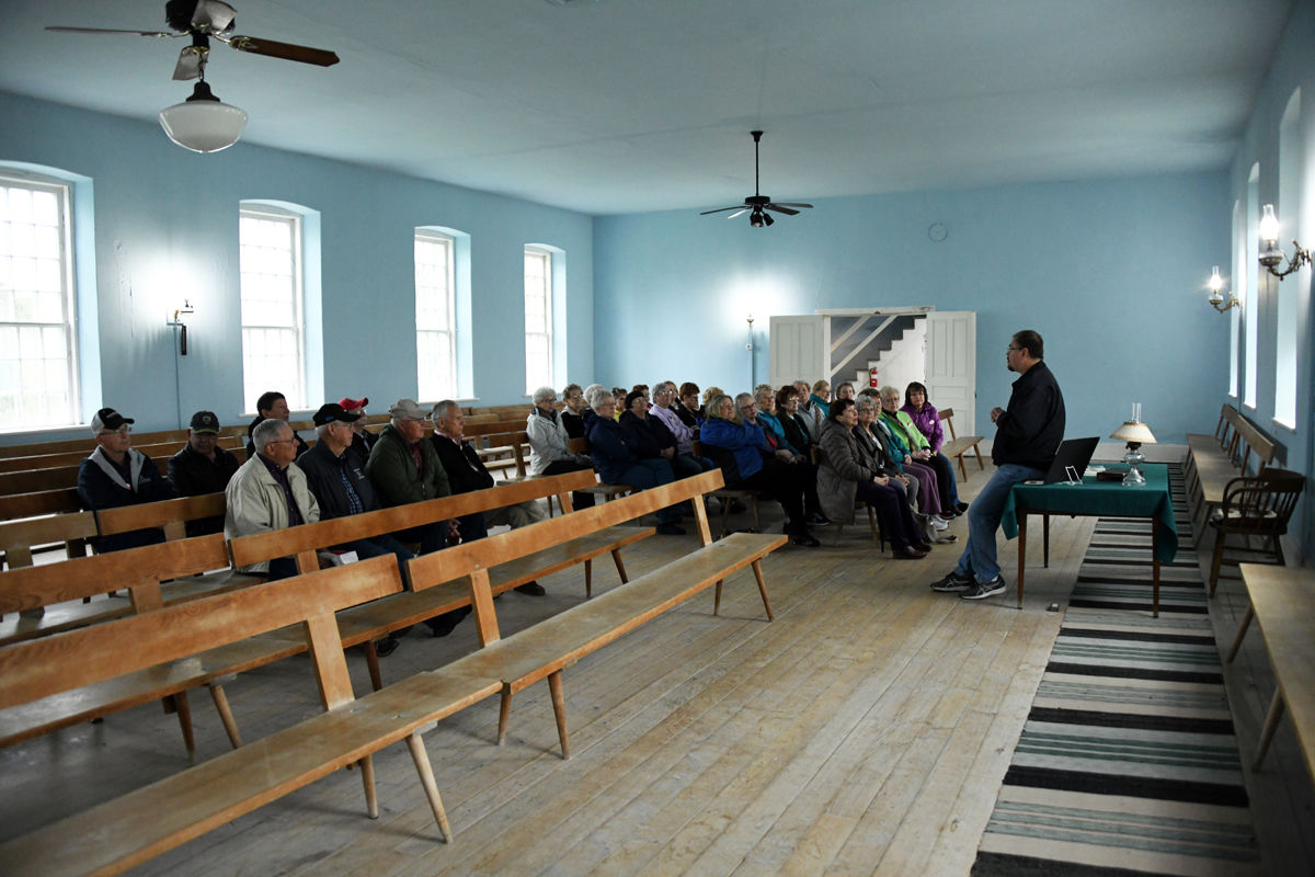 033 Men sat on one side and women on the other in the Amana church.JPG